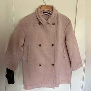 Sofie D'Hoore Cotton Linen Double-Breasted Lightweight Coat